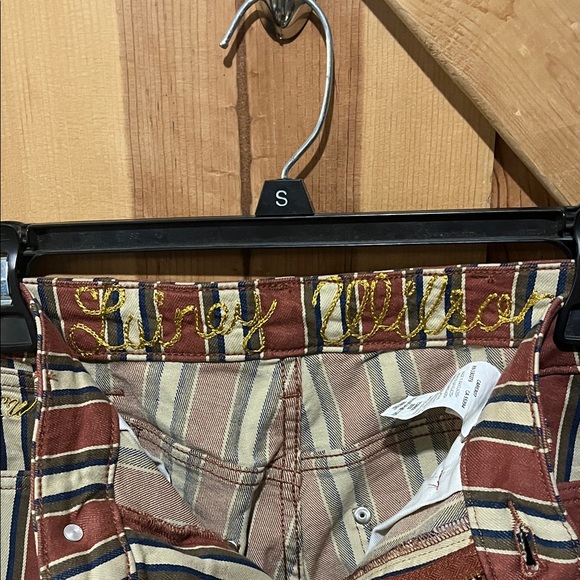 Wrangler / Lainey Wilson Flare Jeans - Brown and Cream Stripes - Picture 2 of 7